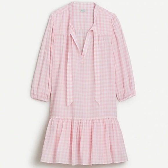J. Crew Swim Jcrew Pink Gingham Cover Up Poshmark